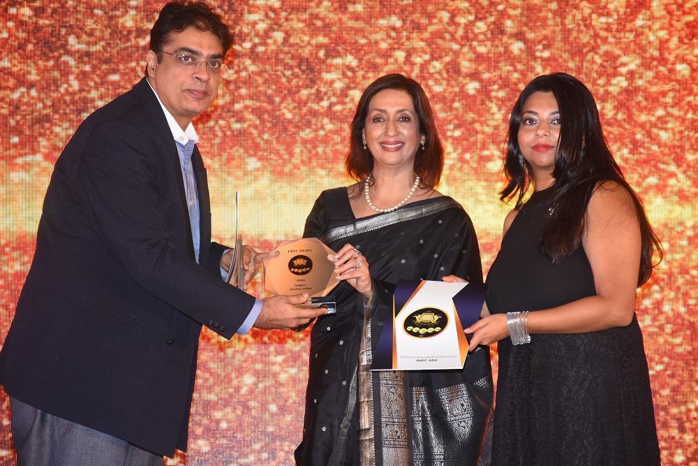 Aptech and Arena were conferred as the ‘Brand of the Decade’ in the Education Space by Brand Advertising Research and Consulting Asia and Herald Global, 2018